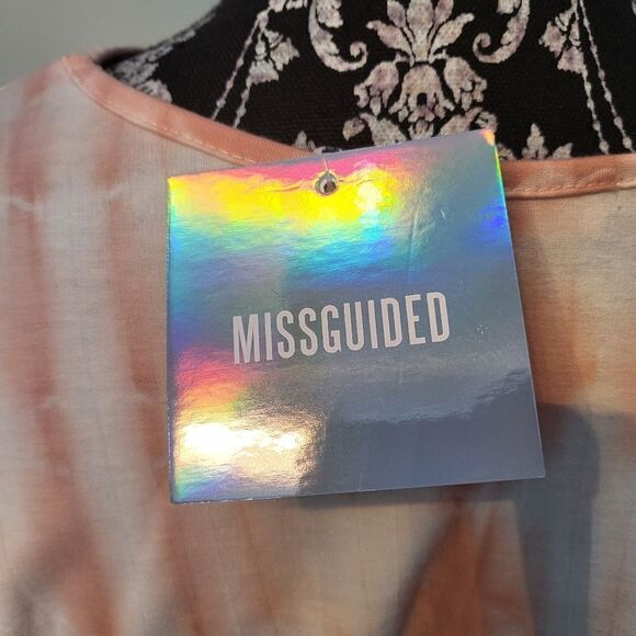 Missguided Tie-Dye Cropped Sweatshirt-WHITE-UK 8/US 4 - Picture 5 of 7